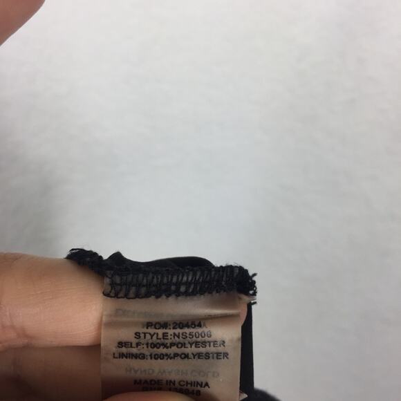 Nasty Gal Black Satin Open Back Surplice Cocktail Tapered Jumpsuit Small - Picture 6 of 12